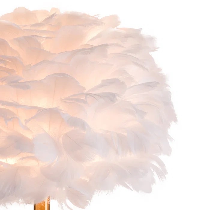 Feather floor lamp