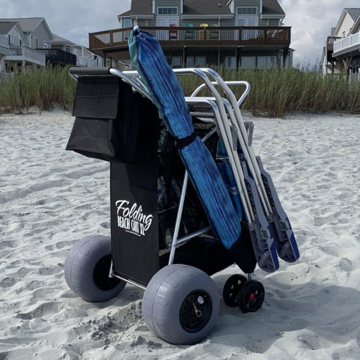 Beach carts with balloon wheels