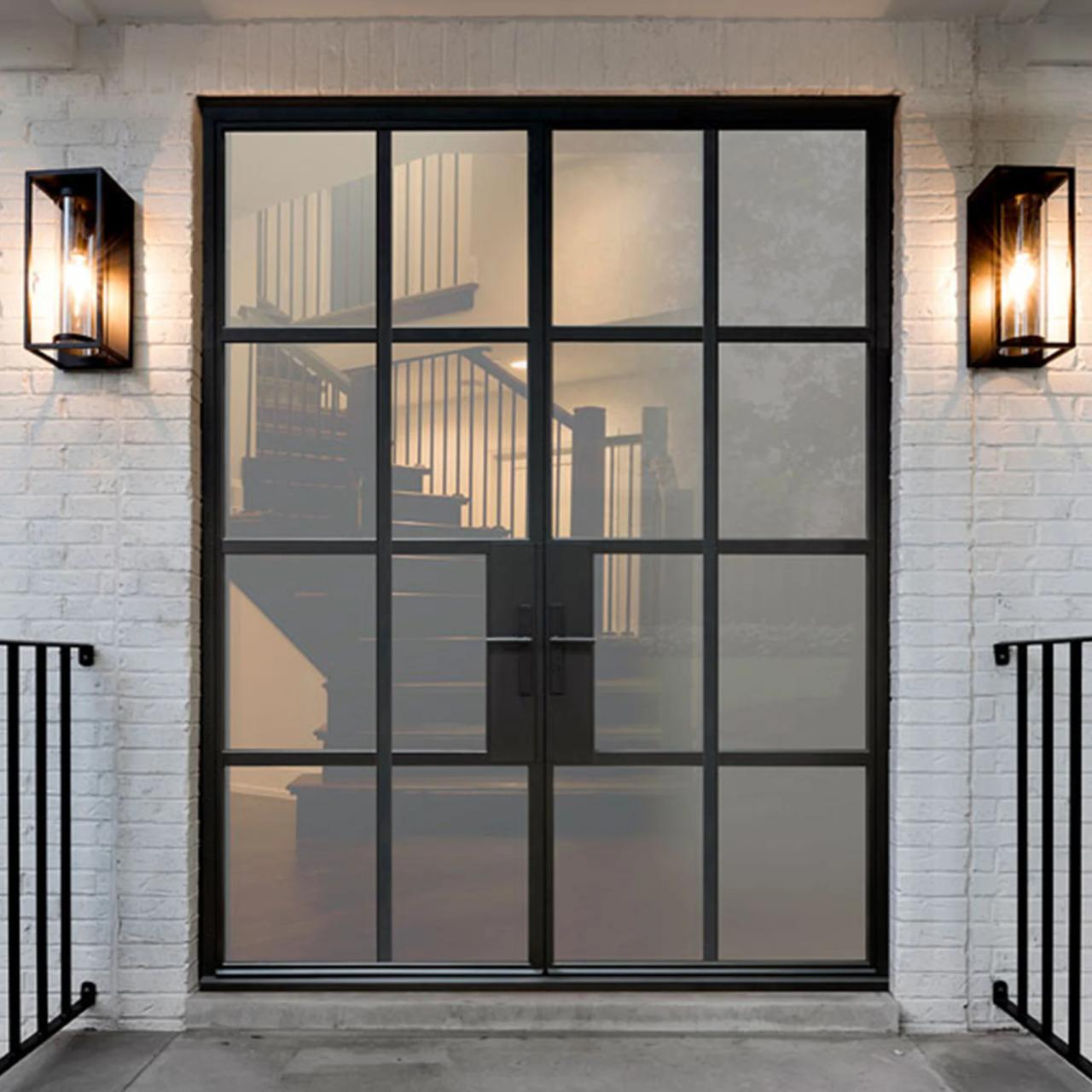 Frosted glass interior door