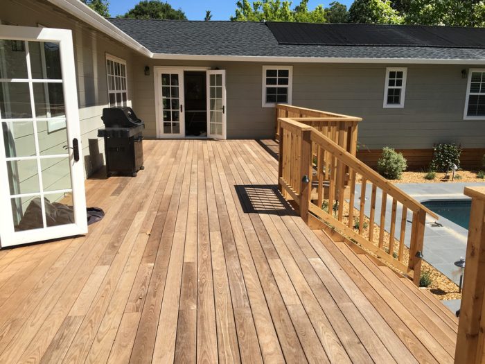 Modified wood decking