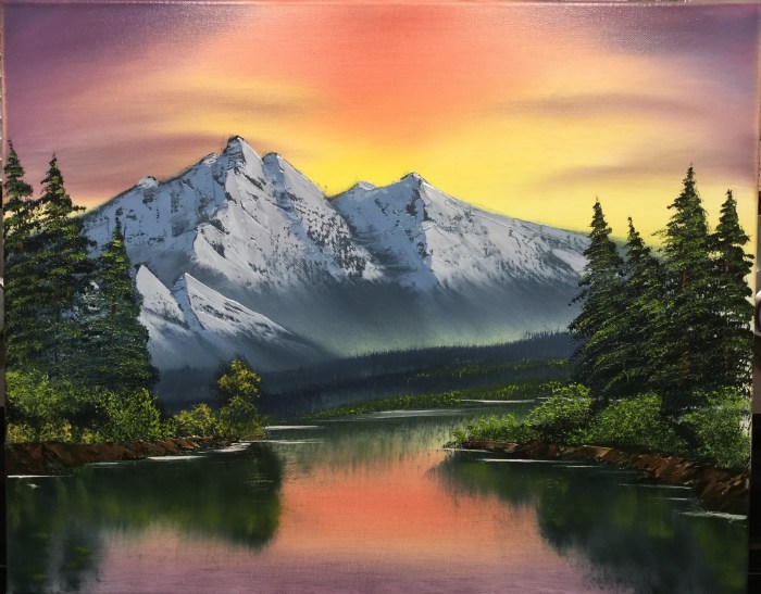 Painting of mountains