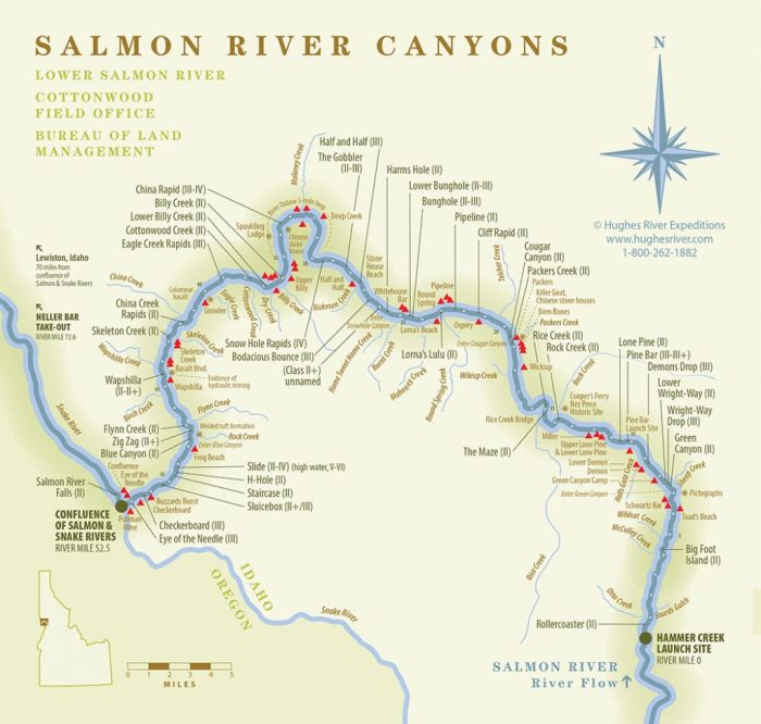 Lower salmon river map river