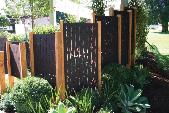 Outdeco panels fence front outdoor feature decorative garden screen sculptural screens privacy used metal ideas orchard modern fences patio decor