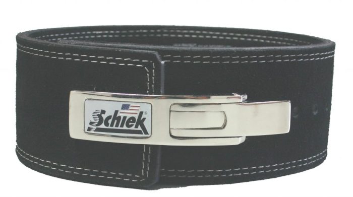 Weight lifting belt lever