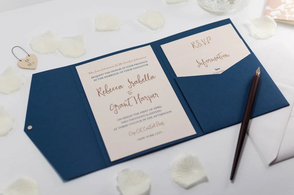 Pocket wedding cards