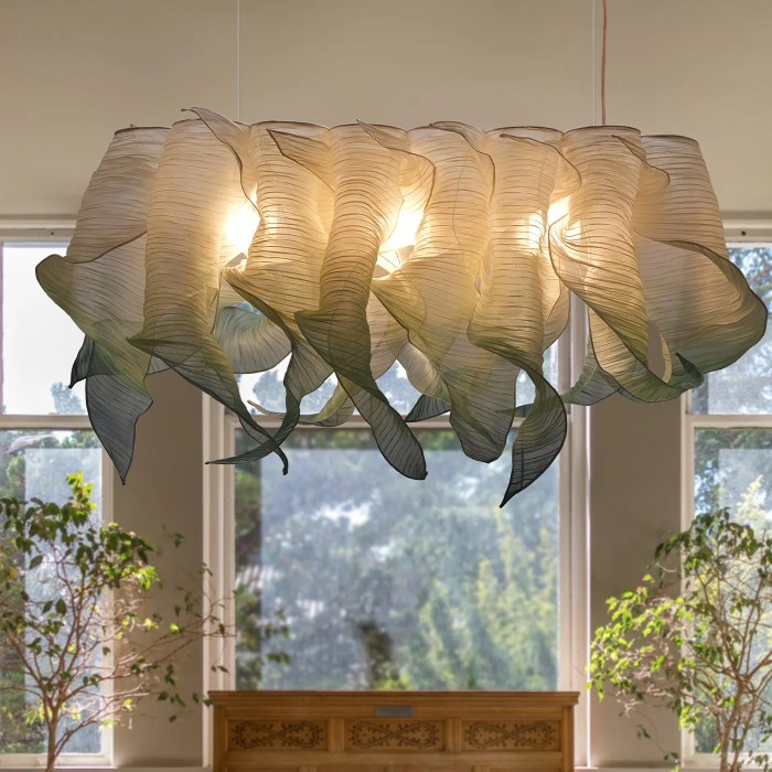 Feather chandelier