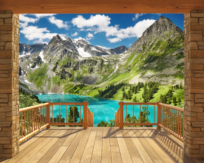 Mountain wall mural