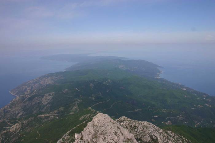 Climb a mountain in mount athos