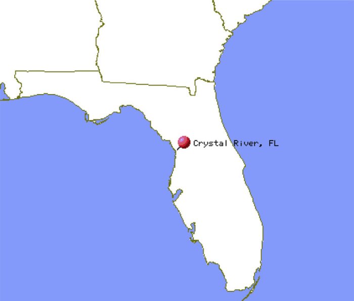 Crystal river florida map