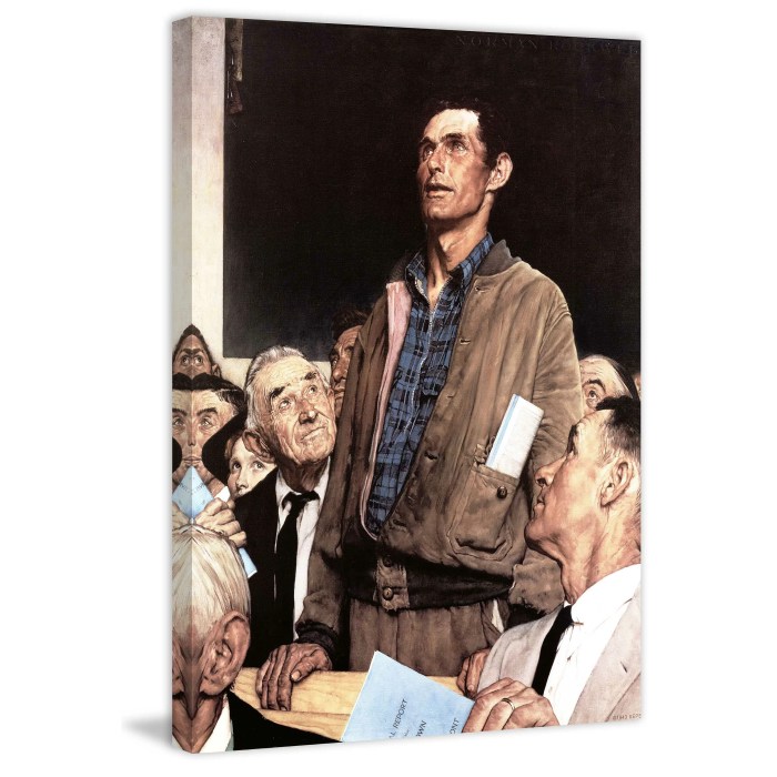 Freedom speech freedoms four painting paintings rockwell norman paintingvalley