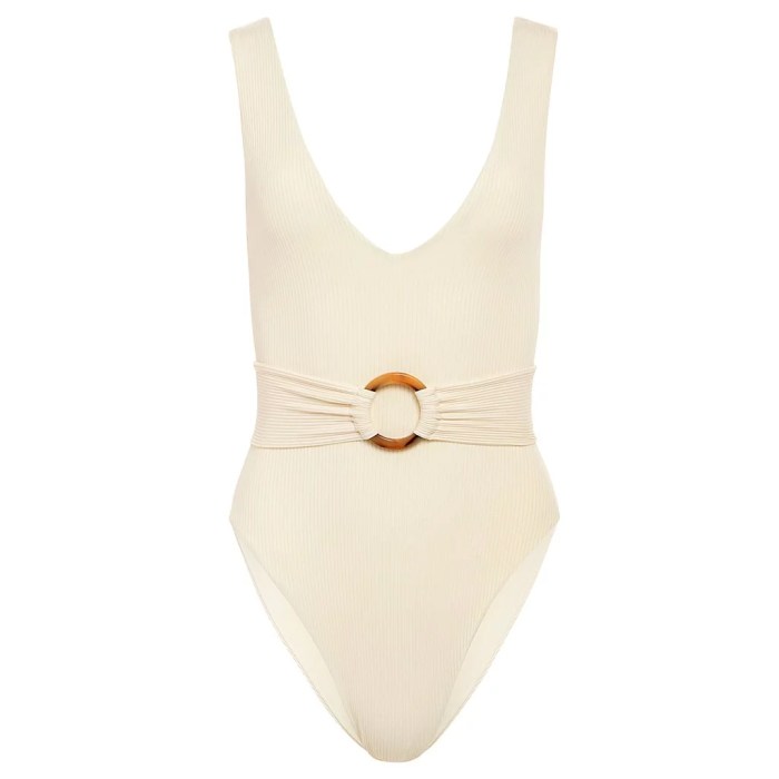 Belted one piece swimsuit