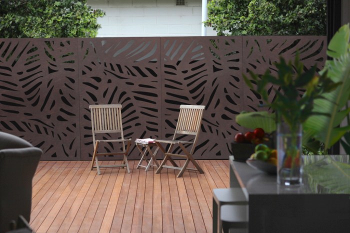 Outdeco panels privacy outdoor screen decorative screens garden daintree screening patio area decked laser cut deck yard neighbour landscaping materials