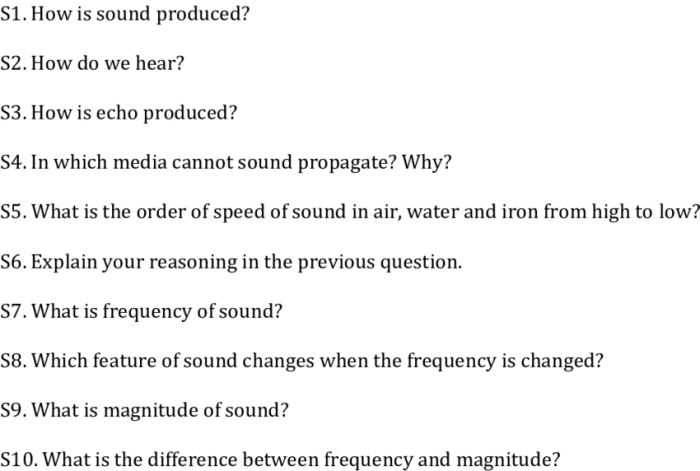 Mini Exams for Audio Questions