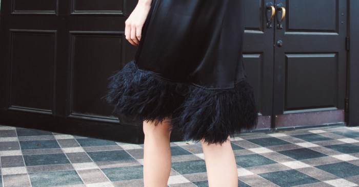 Ostrich feather dress