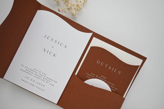 Pocket wedding cards