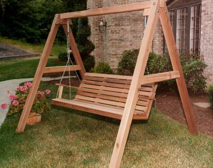 Wooden swings for porch