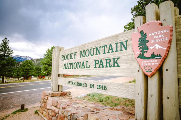 Rocky mountain national park sign