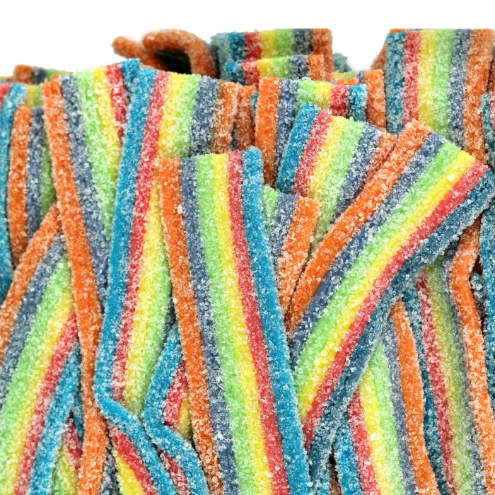 Sour candy belts rainbow nassau