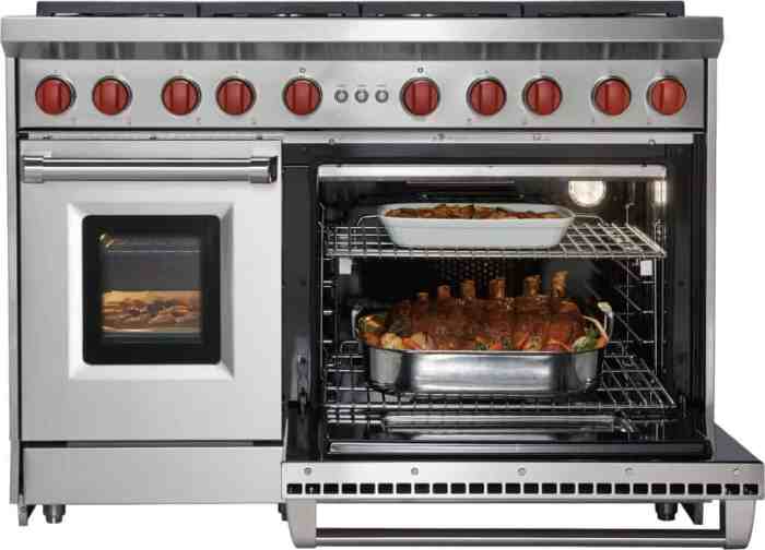 Wolf range gas oven cooktop 48 ranges stoves inch kitchen double pro large griddle combo knobs red style dual island