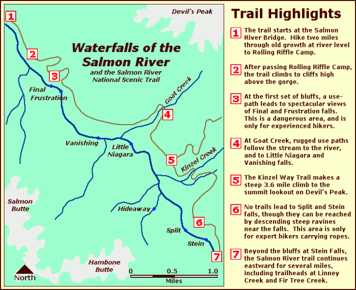 Salmon river map trail