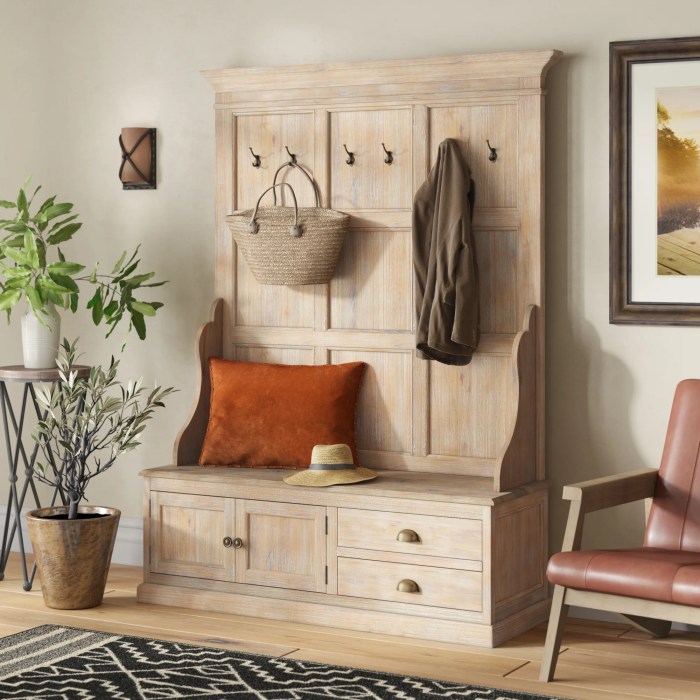 Hall Tree Bench with Padded Backrest and Storage Compartment: A Complete Entryway Solution