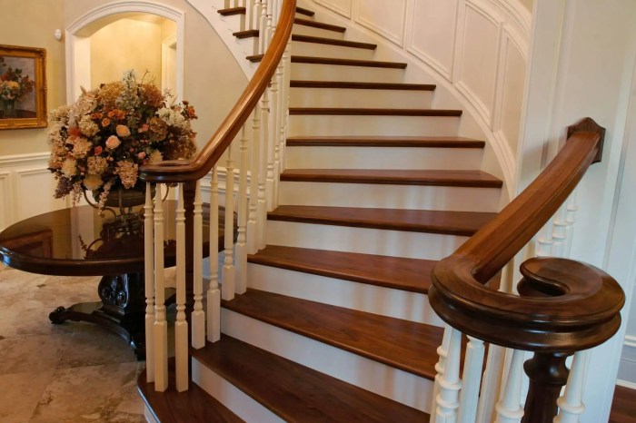 Wood railings for stairs