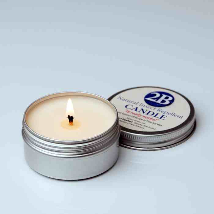 Natural bug repellent candles