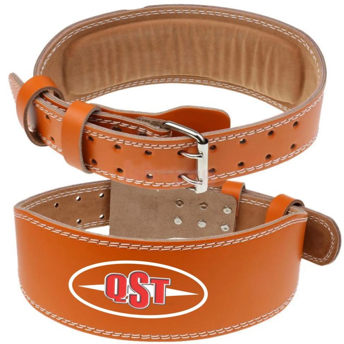 Custom logo lifting weight leather printed belt