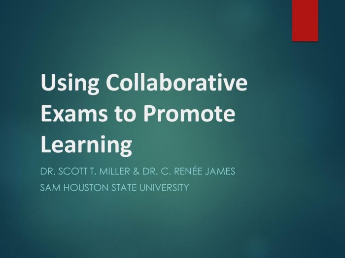 Mini Exams for Collaborative Learning