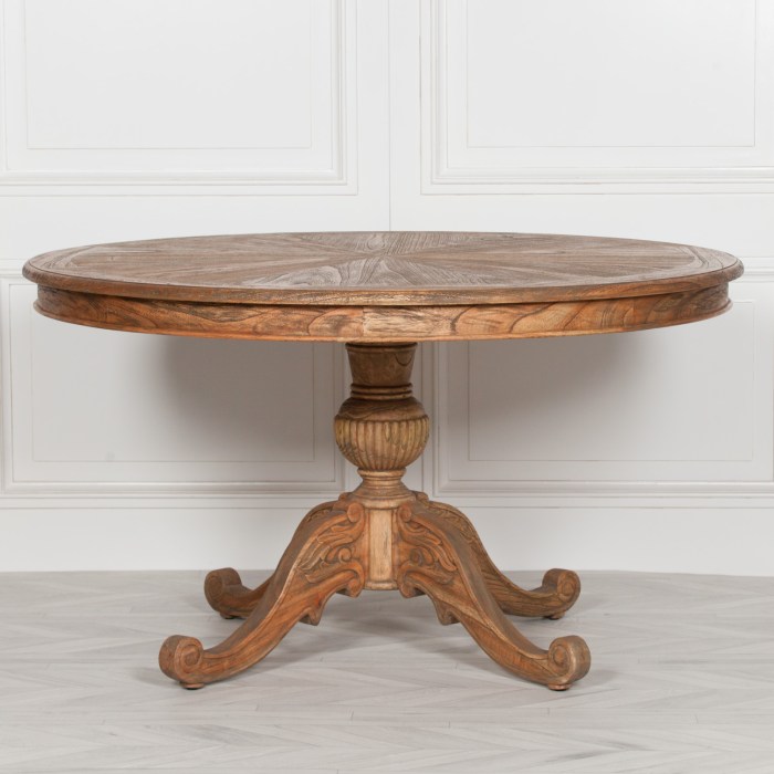 Round wood dinette table