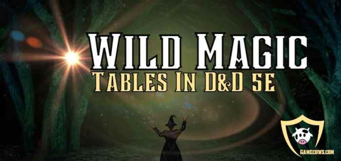 Wild Magic Table 5e: Wild Magic and Inclusivity