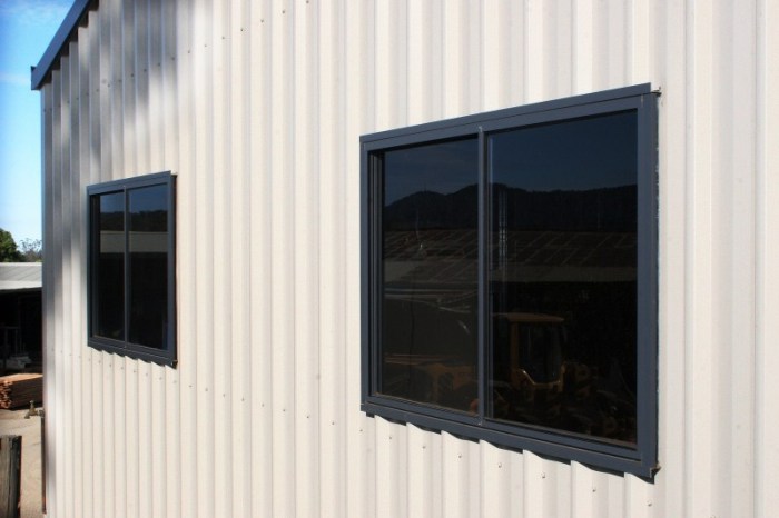 Metal building windows