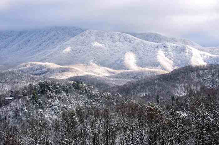 Great smoky mountains in december