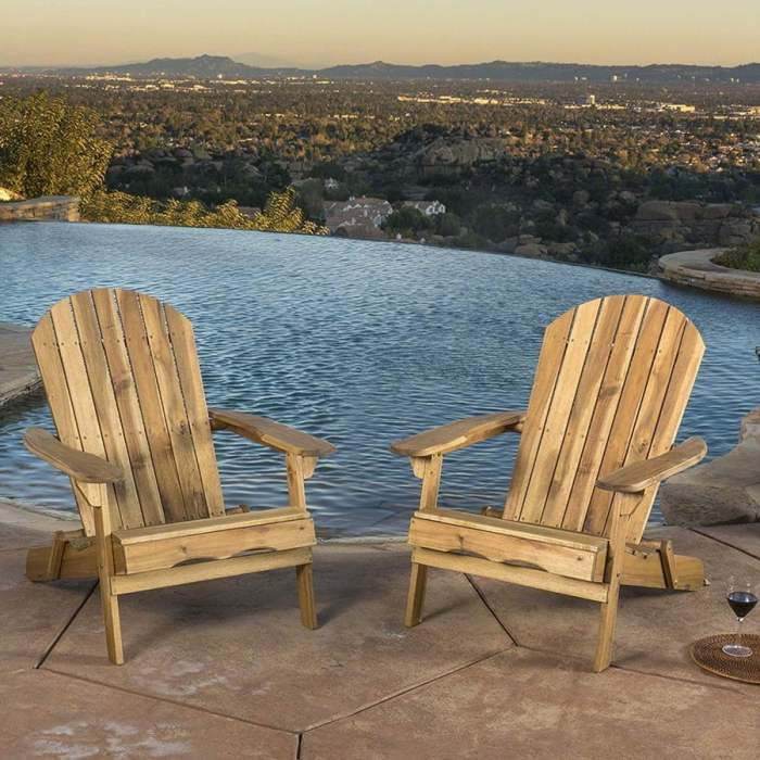 Wood adirondack chair