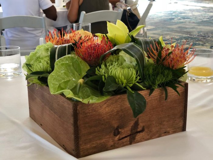 Wooden centerpiece