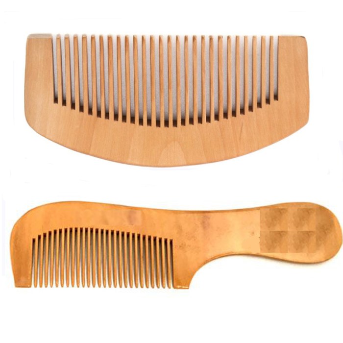 Comb wood wooden combs hair beard pocket static styling