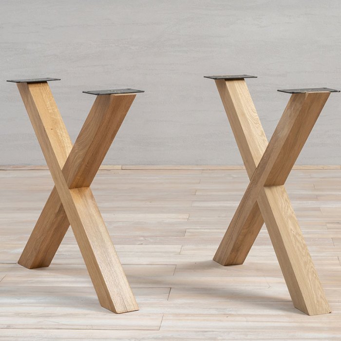 Wooden desk legs