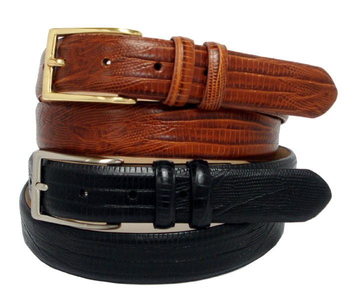 Men's leather dress belt