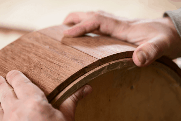 Wood shell ring on drums