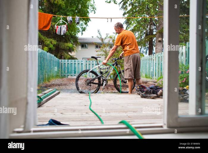 Laundry challenge for a mountain biker