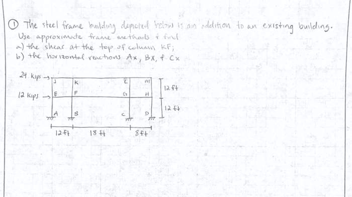 Steel building frame square tubing hanging