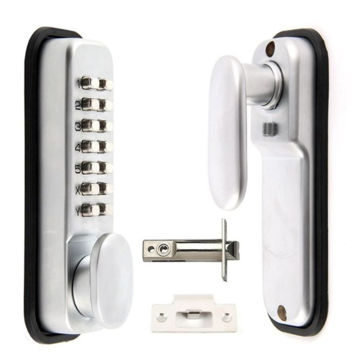 Push button door lock