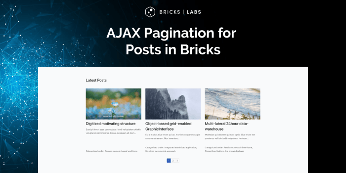 Brick builder hide pagination element if there are no posts