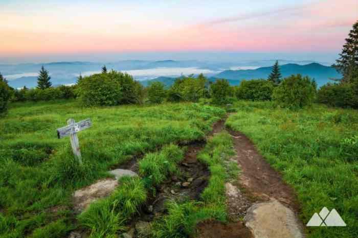 Bald andrews mountains smoky trail great ridge trails