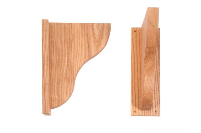 Wood shelving brackets