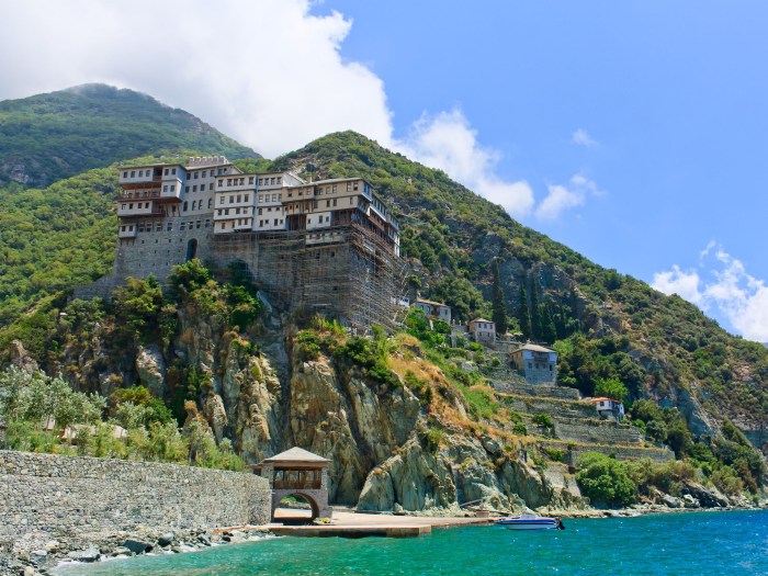 Climb a mountain in mount athos