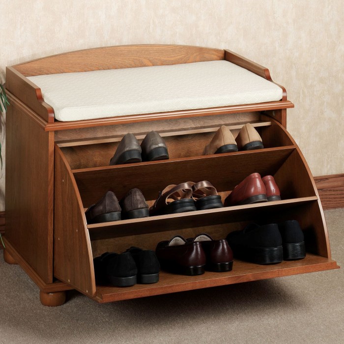 Keep Your Shoes Organized: Hall Tree Bench with Shoe Rack