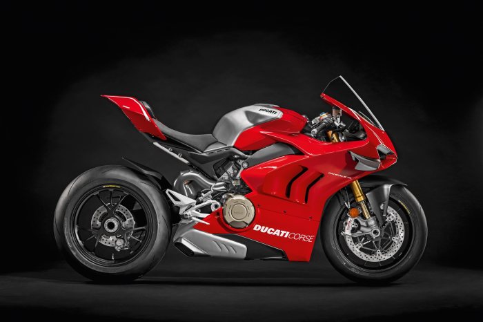 Ducati with red wheel stripe