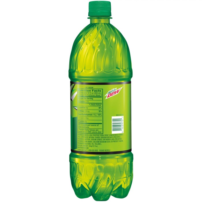 Dew mountain oz nutrition facts fl ingredients soda drink