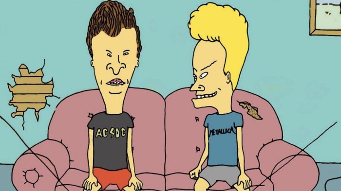 Beavis and butthead couch background green screen